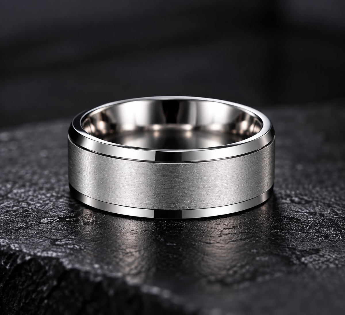 Vista frontal del anillo Silver Edge